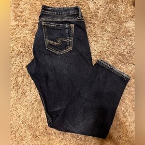Boyfriend Fit Silver Jeans